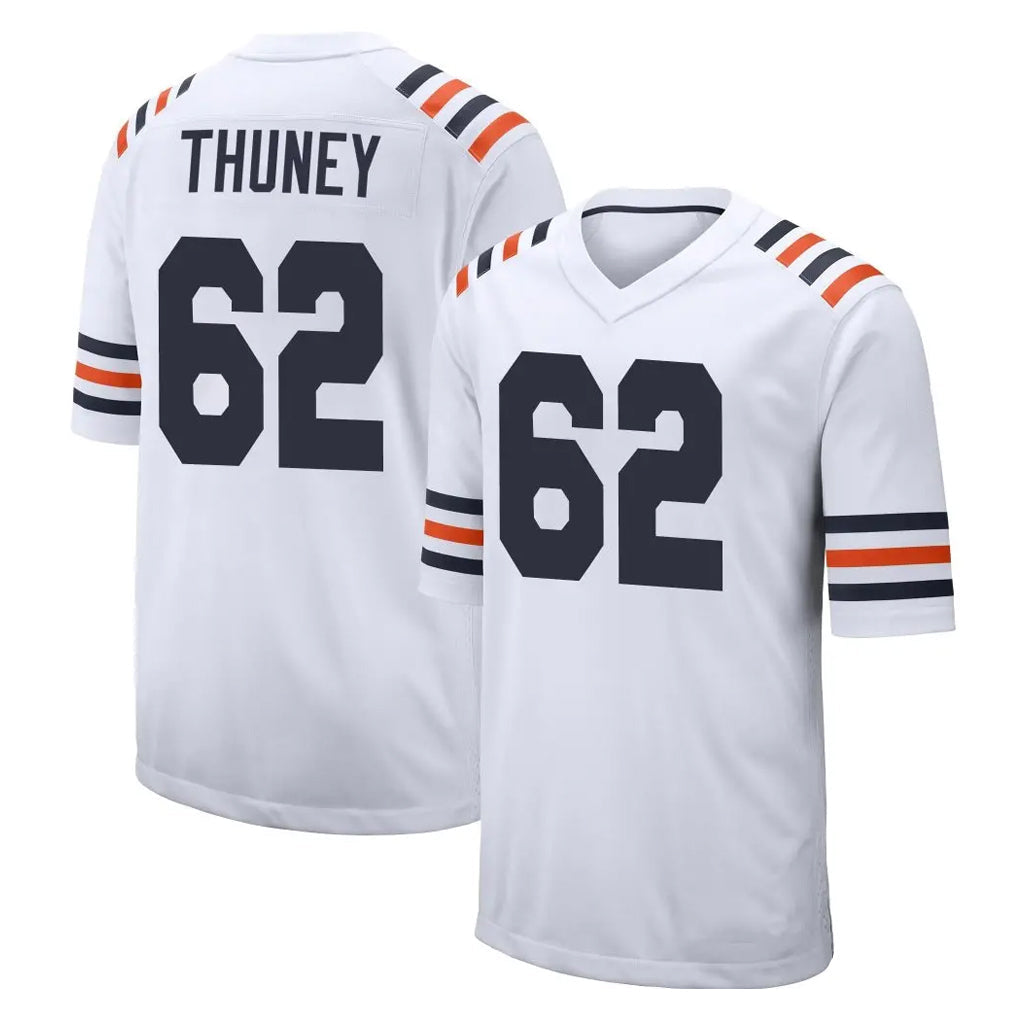 Choea C.Bears #62 Joe Thuney Player White Classic Home Game Stitched Jerseys