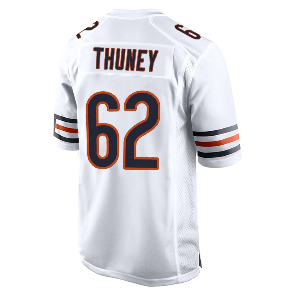 Choea C.Bears #62 Joe Thuney Player White Home Game Stitched Jerseys