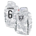 Choea C.Bears #6 Kyler Gordon Player Arctic Camo Salute to Service Pullover Hoodies Limited Stitched Jerseys