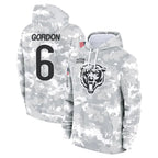 Choea C.Bears #6 Kyler Gordon Player Arctic Camo Salute to Service Pullover Hoodies Limited Stitched Jerseys