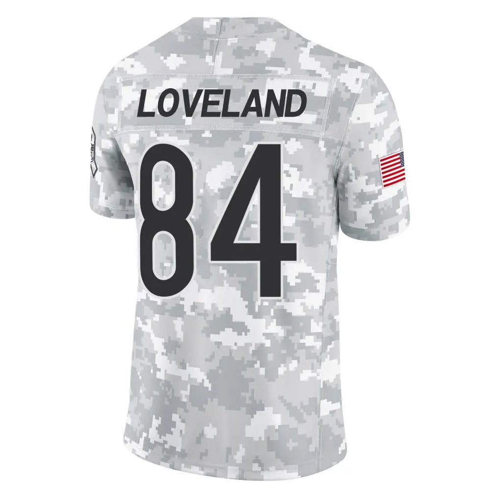 Choea C.Bears #84 Colston Loveland Player Arctic Camo Salute to Service Limited Stitched Jerseys