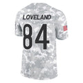 Choea C.Bears #84 Colston Loveland Player Arctic Camo Salute to Service Limited Stitched Jerseys