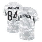 Choea C.Bears #84 Colston Loveland Player Arctic Camo Salute to Service Performance T-Shirt Limited Stitched Jerseys