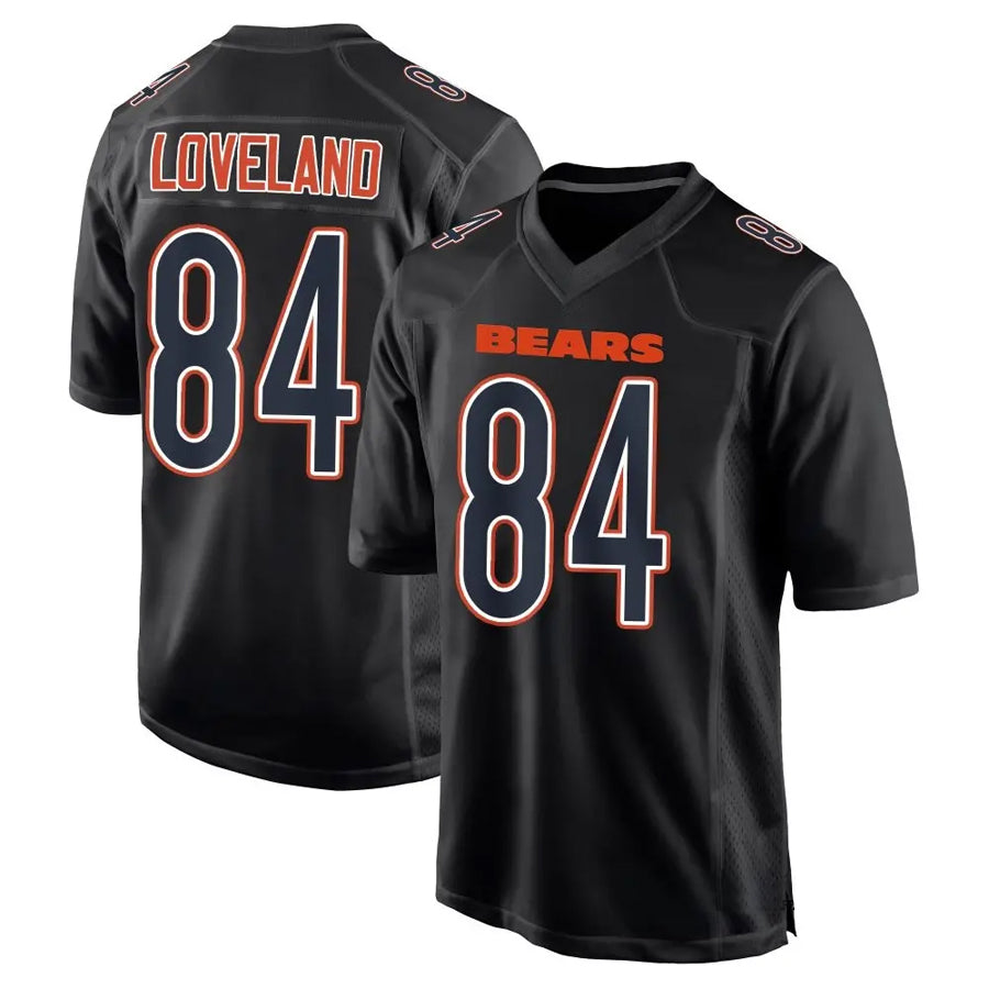 Choea C.Bears #84 Colston Loveland Player Carbon Black Fashion Game Stitched Jerseys
