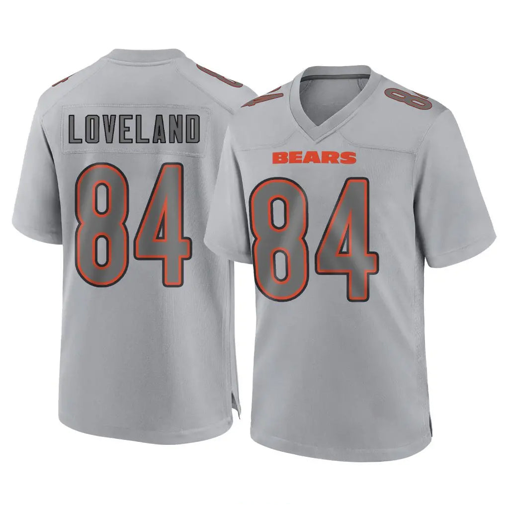 Choea C.Bears #84 Colston Loveland Player Gray Atmosphere Fashion Game Stitched Jerseys