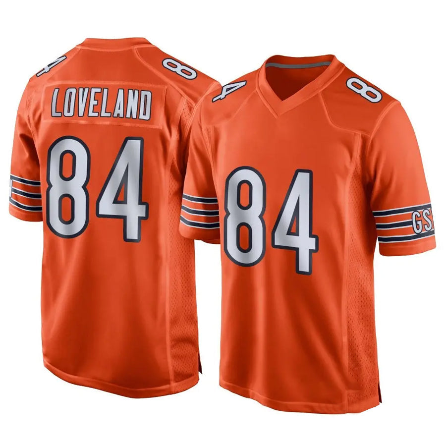 Choea C.Bears #84 Colston Loveland Player Orange Home Game Stitched Jerseys