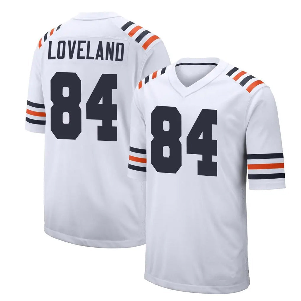Choea C.Bears #84 Colston Loveland Player White Classic Home Game Stitched Jerseys
