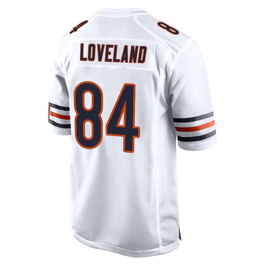 Choea C.Bears #84 Colston Loveland Player White Home Game Stitched Jerseys