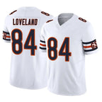 Choea C.Bears #84 Colston Loveland Player White Vapor F.U.S.E. Limited Home Game Stitched Jerseys