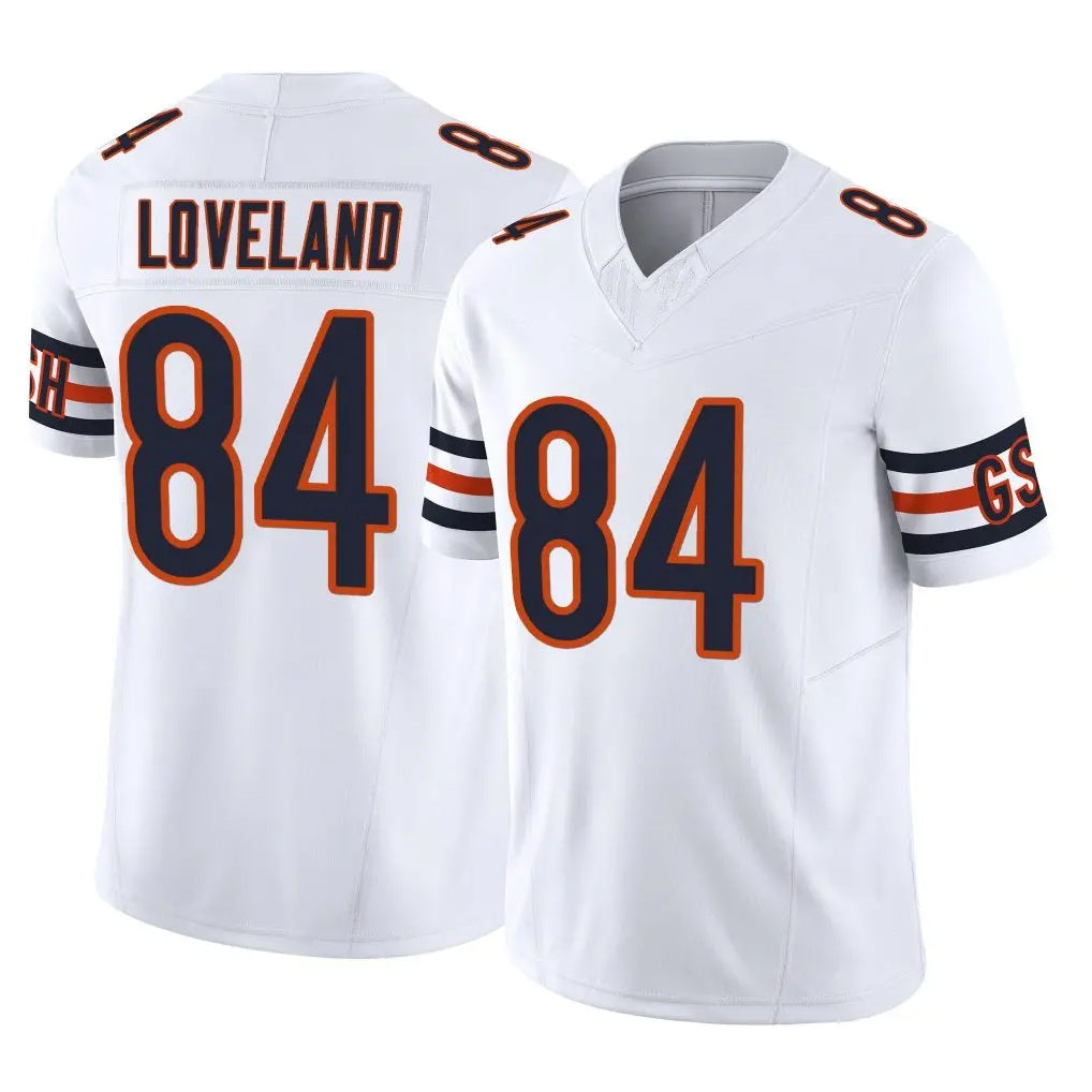 Choea C.Bears #84 Colston Loveland Player White Vapor F.U.S.E. Limited Home Game Stitched Jerseys