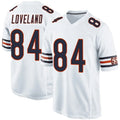 Choea C.Bears #84 Colston Loveland Player Whtie Home Game Stitched Jerseys
