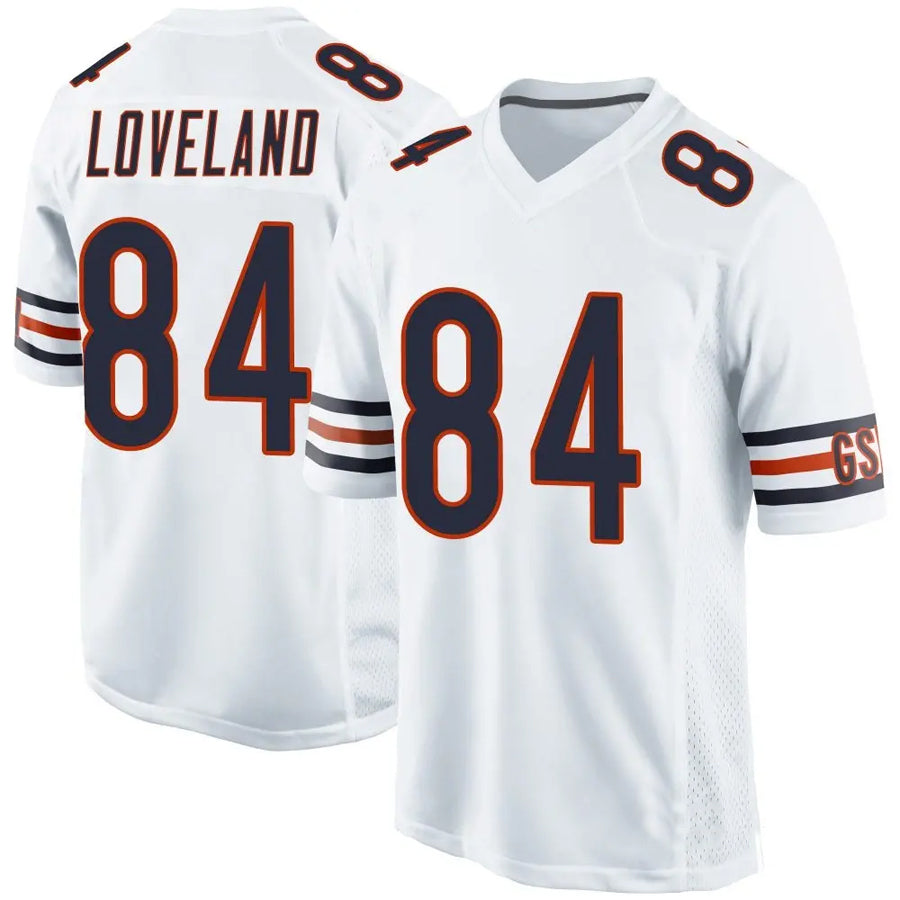 Choea C.Bears #84 Colston Loveland Player Whtie Home Game Stitched Jerseys