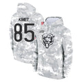 Choea C.Bears #85 Cole Kmet Player Arctic Camo Salute to Service Pullover Hoodies Limited Stitched Jerseys