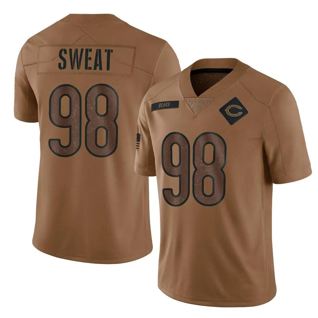 Choea C.Bears #98 Montez Sweat Player Brown Salute to Service Limited Stitched Jerseys