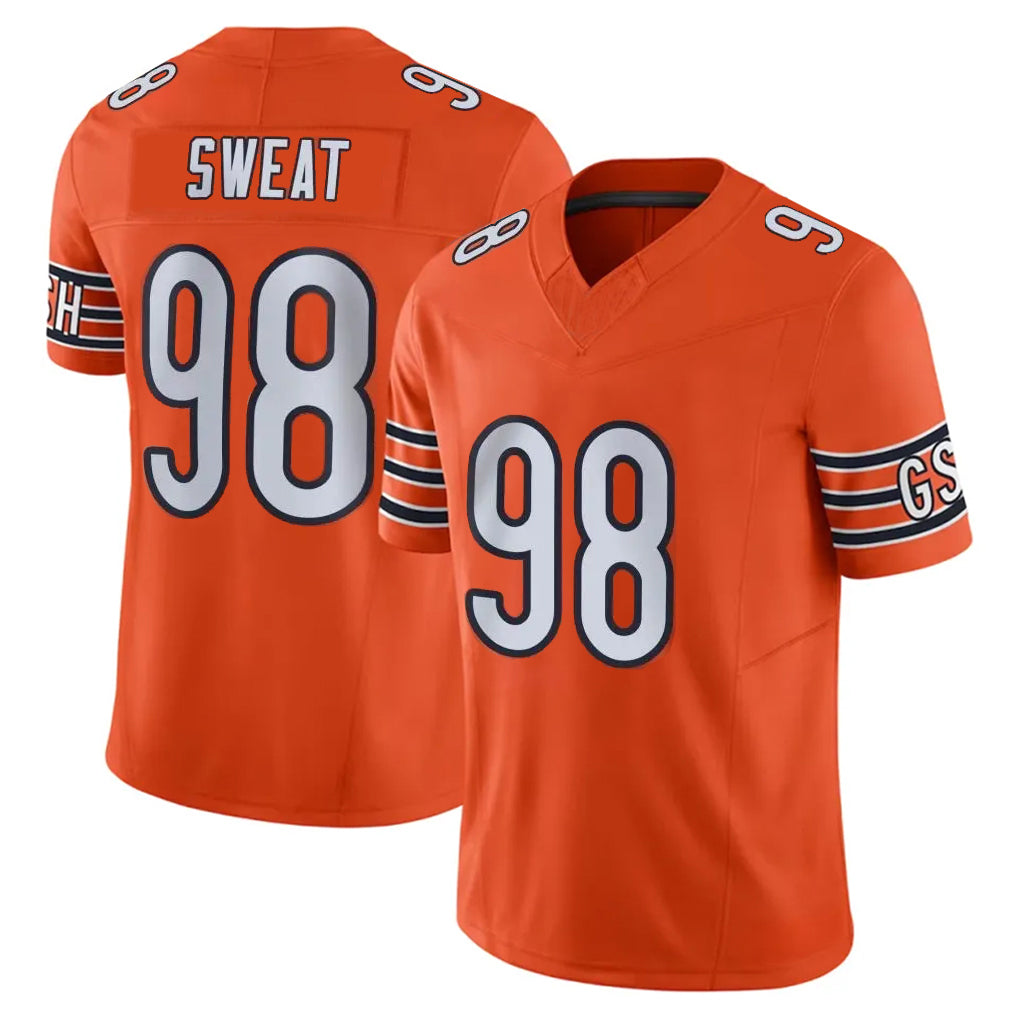 Choea C.Bears #98 Montez Sweat Player Orange Vapor F.U.S.E. Limited Home Game Stitched Jerseys