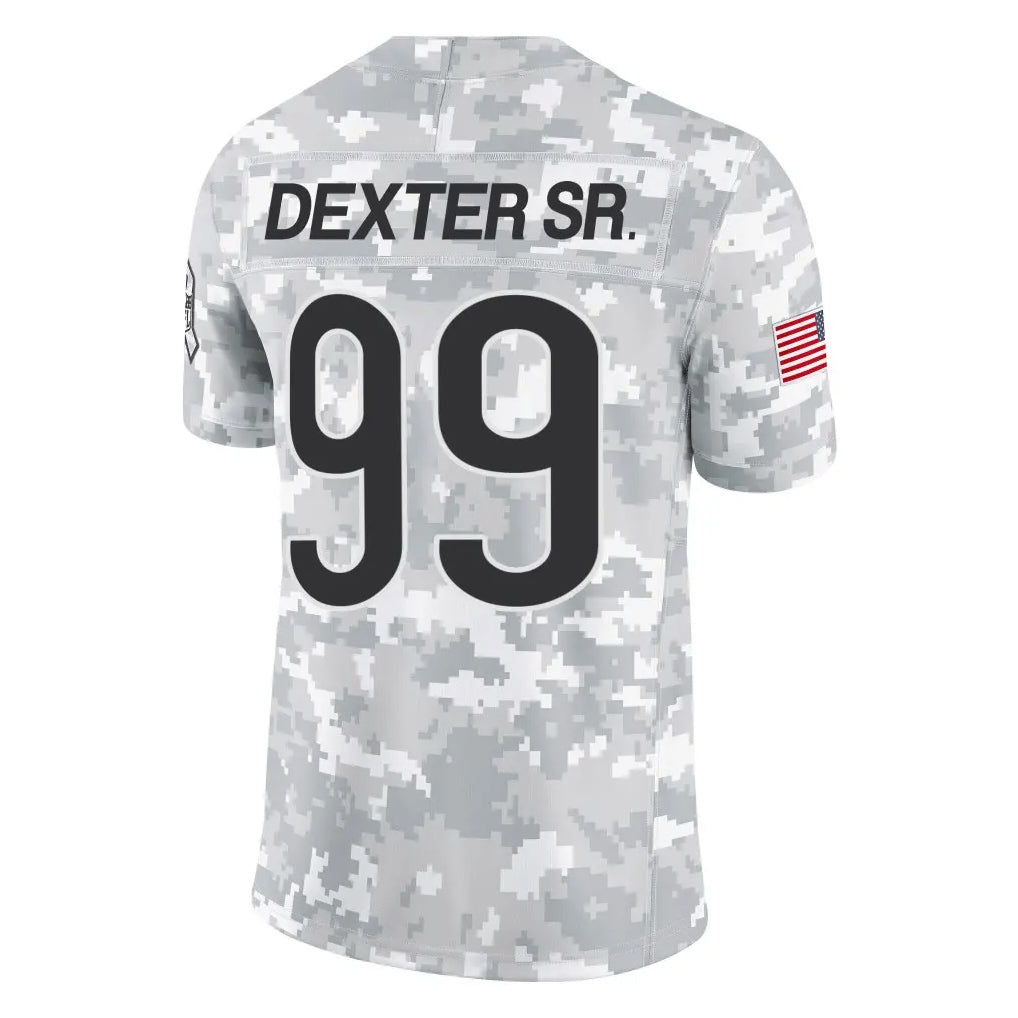 Choea C.Bears #99 Gervon Dexter Sr. Player Arctic Camo Salute to Service Limited Stitched Jerseys