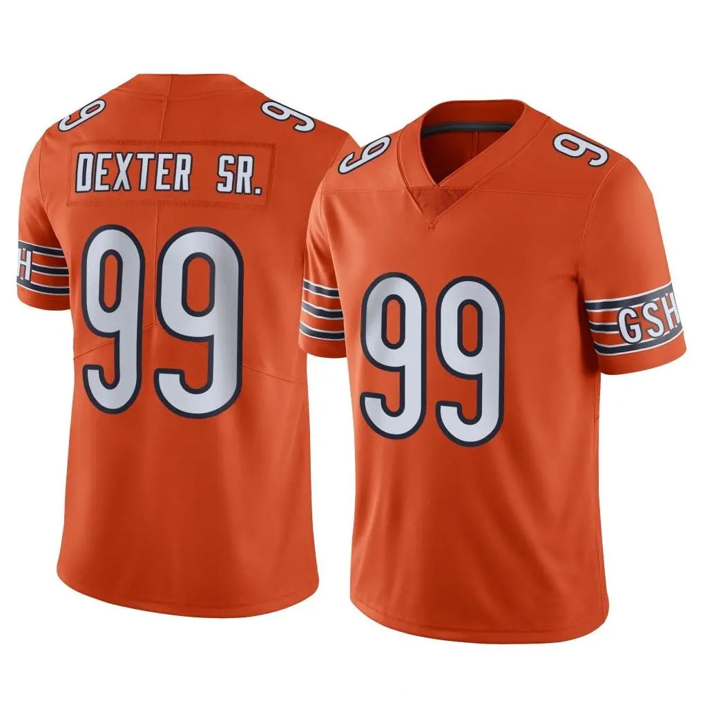 Choea C.Bears #99 Gervon Dexter Sr. Player Orange Alternate Vapor Limited Home Game Stitched Jerseys