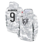 Choea C.Bears #9 Jim McMahon Player Arctic Camo Salute to Service Pullover Hoodies Limited Stitched Jerseys
