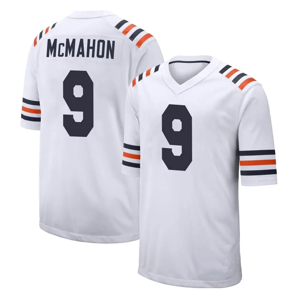 Choea C.Bears #9 Jim McMahon Player White Classic Home Game Stitched Jerseys
