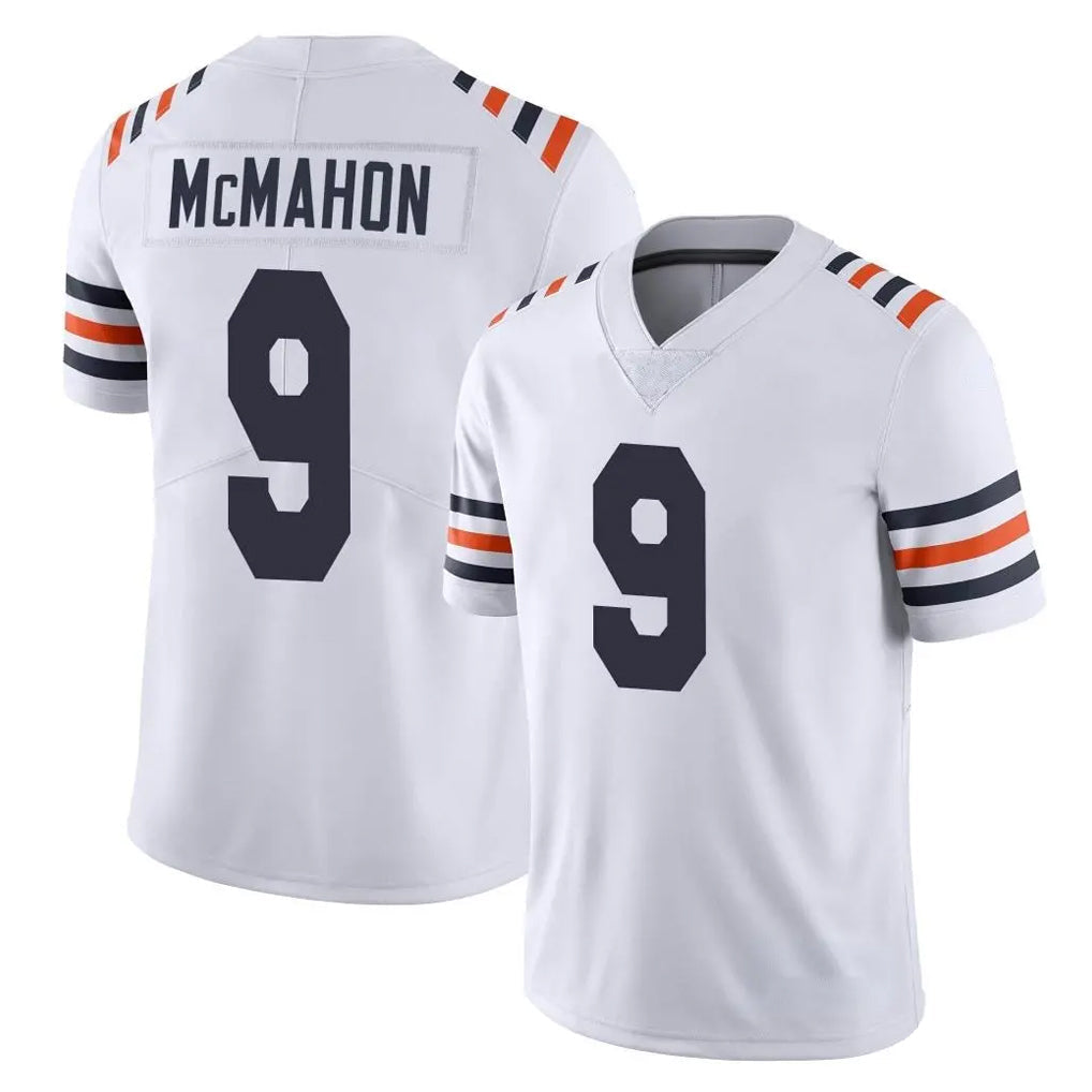 Choea C.Bears #9 Jim McMahon Player White Classic Vapor Limited Home Game Stitched Jerseys