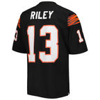 Choea C.Bengals 1981 #13 Ken Riley Mitchell & Ness Black Authentic Throwback Retired Player Jersey