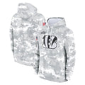 Choea C.Bengals Arctic Camo Salute to Service Pullover Hoodie Limited Blank Player Stitched Jerseys