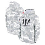 Choea C.Bengals Arctic Camo Salute to Service Pullover Hoodie Limited Blank Player Stitched Jerseys