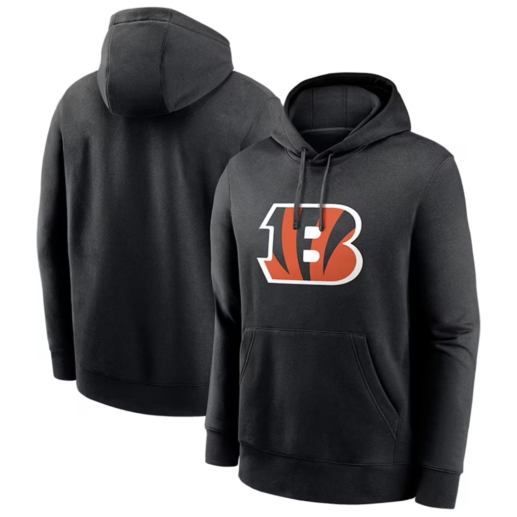 Choea C.Bengals Black Long Sleeve Hoodie Blank Player Stitched Jerseys