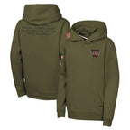 Choea C.Bengals Olive Salute to Service Pullover Hoodies Limited Blank Player Stitched Jerseys