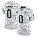 Choea C.Bengals #0 DJ Turner II Player Arctic Camo Salute to Service Limited Stitched Jerseys