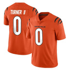 Choea C.Bengals #0 DJ Turner II Player Orange Vapor Untouchable Limited Home Game Stitched Jerseys