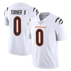 Choea C.Bengals #0 DJ Turner II Player White Vapor Untouchable Limited Home Game Stitched Jerseys