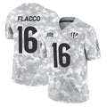 Choea C.Bengals #16 Joe Flacco Player Arctic Camo Salute to Service Limited Stitched Jerseys
