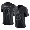Choea C.Bengals #16 Joe Flacco Player Black Reflective Limited Game Stitched Jerseys