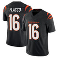 Choea C.Bengals #16 Joe Flacco Player Black Vapor F.U.S.E. Limited Home Game Stitched Jerseys