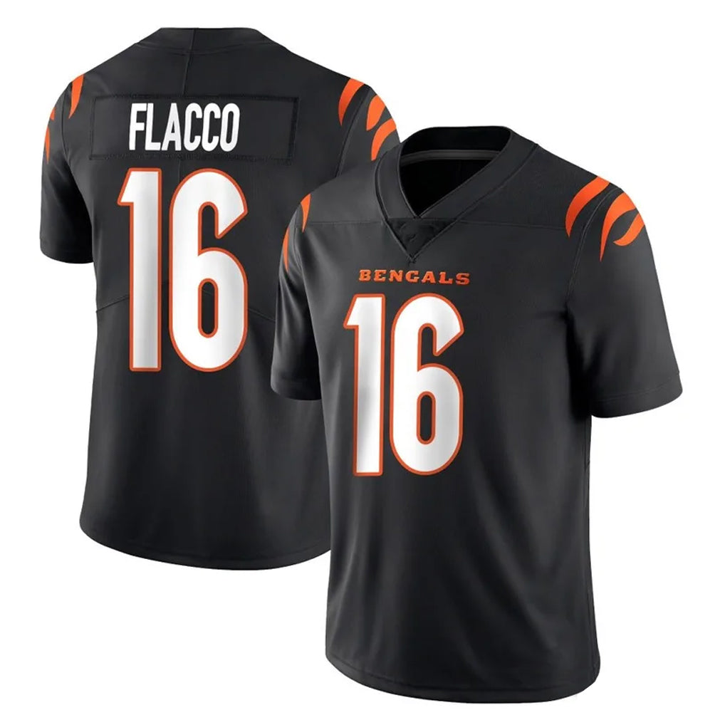 Choea C.Bengals #16 Joe Flacco Player Black Vapor Untouchable Limited Home Game Stitched Jerseys
