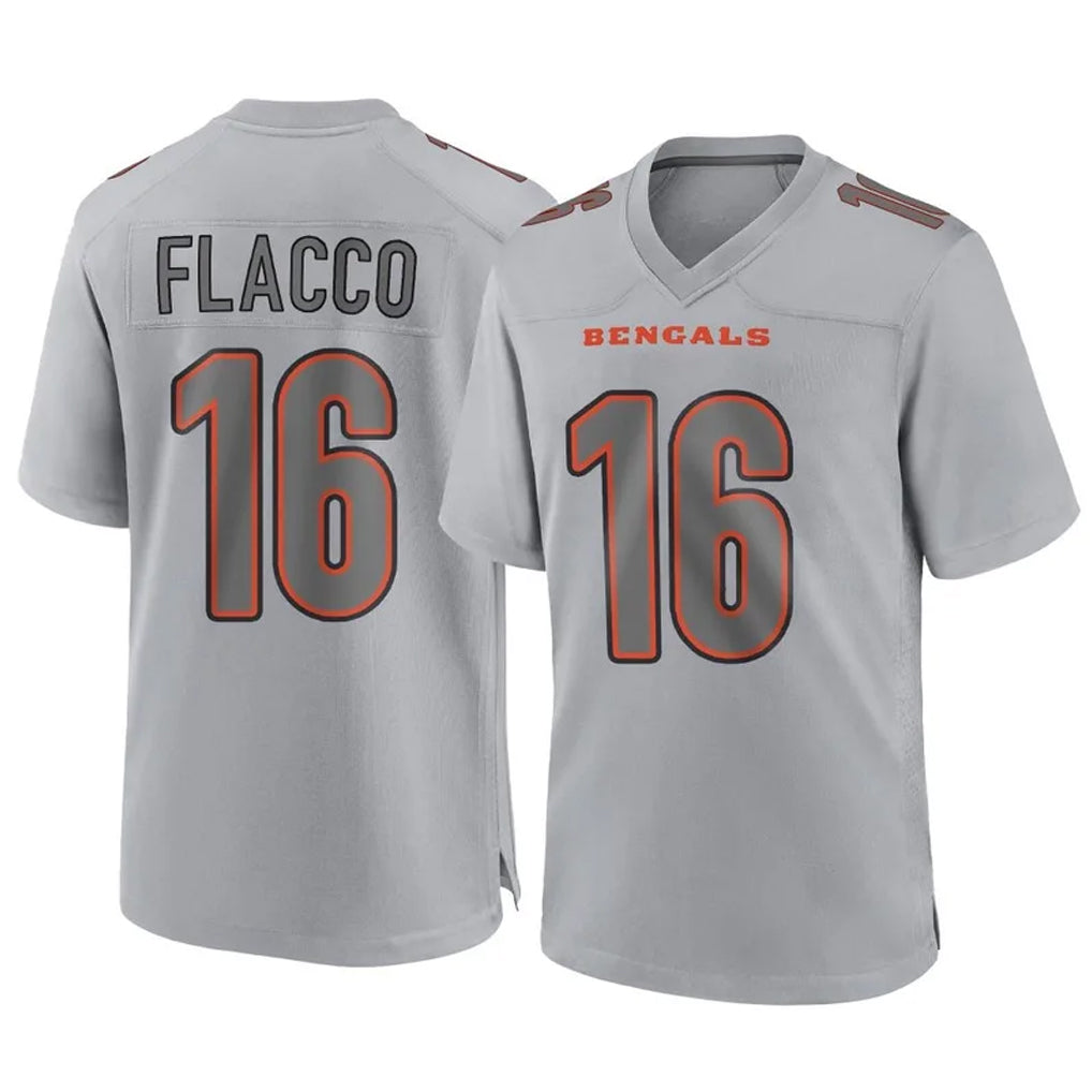 Choea C.Bengals #16 Joe Flacco Player Gray Atmosphere Fashion Game Stitched Jerseys