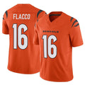 Choea C.Bengals #16 Joe Flacco Player Orange Vapor F.U.S.E. Limited Home Game Stitched Jerseys