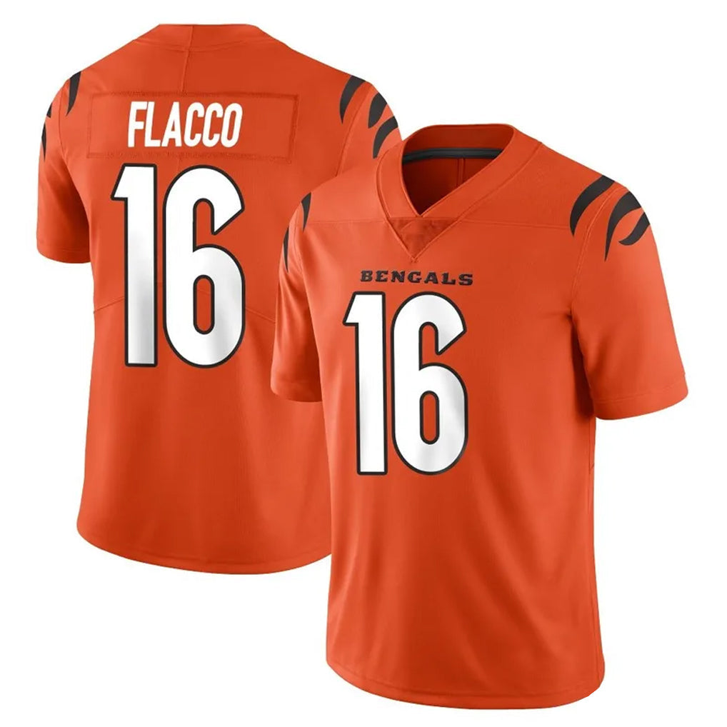Choea C.Bengals #16 Joe Flacco Player Orange Vapor Untouchable Limited Home Game Stitched Jerseys