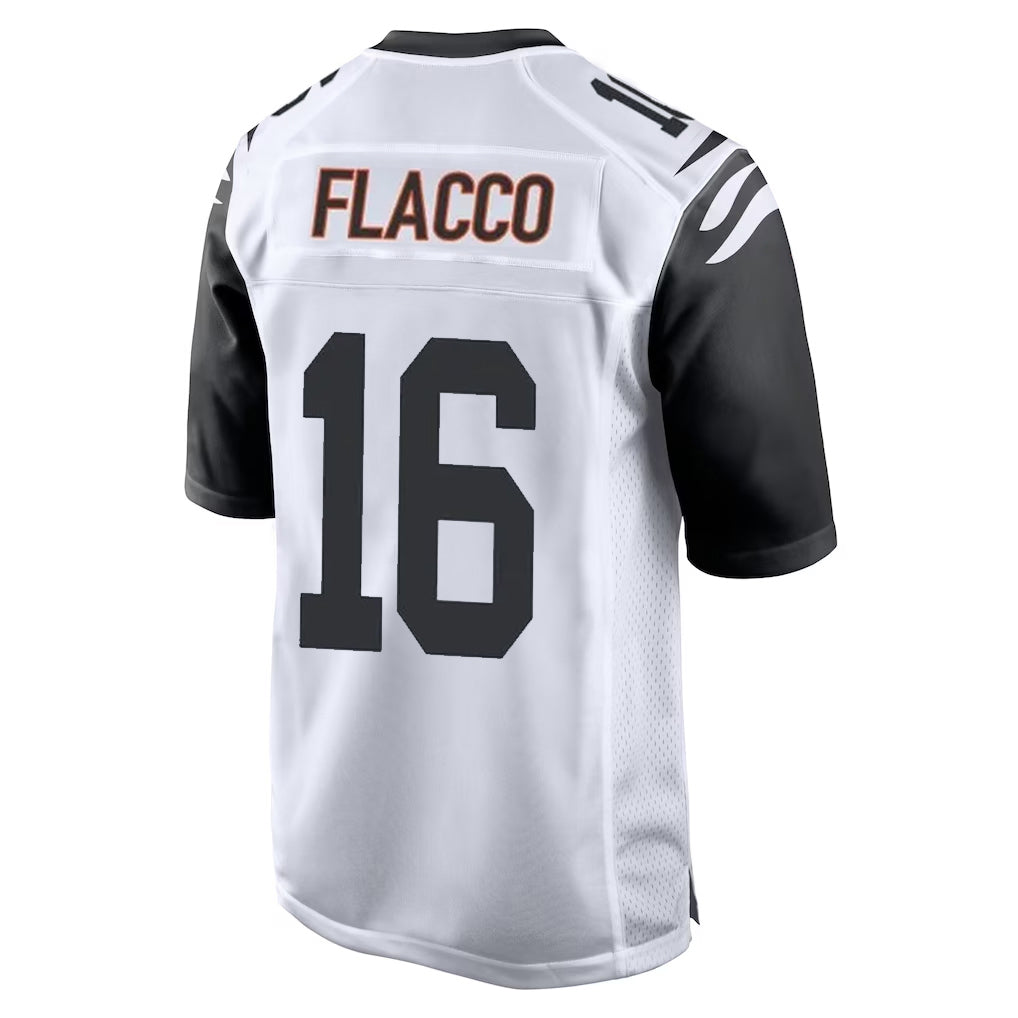 Choea C.Bengals #16 Joe Flacco Player White Alternate Home Game Stitched Jerseys