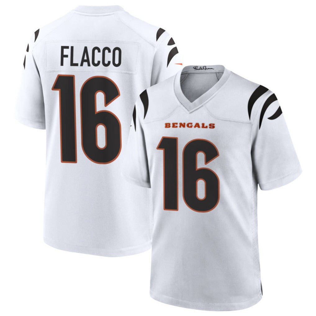 Choea C.Bengals #16 Joe Flacco Player White Home Game Stitched Jerseys