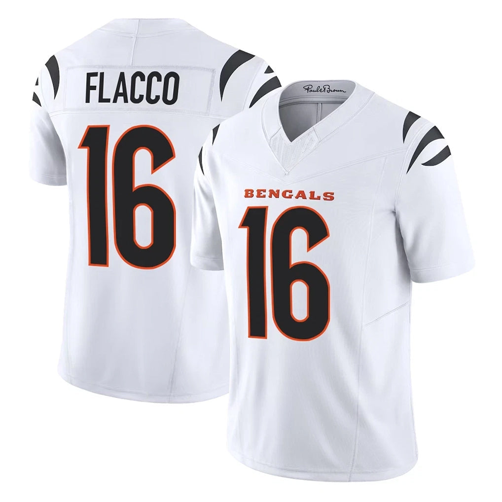 Choea C.Bengals #16 Joe Flacco Player White Vapor F.U.S.E. Limited Home Game Stitched Jerseys