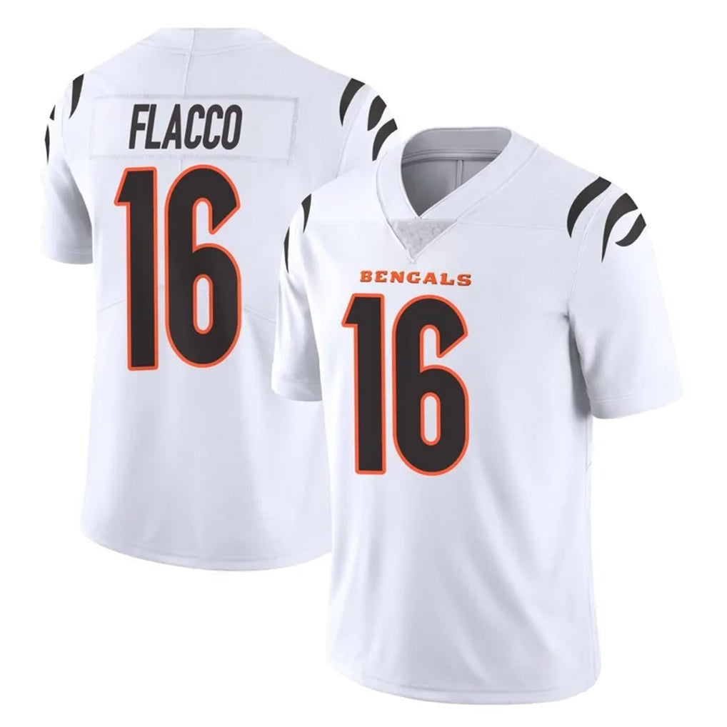 Choea C.Bengals #16 Joe Flacco Player White Vapor Untouchable Limited Home Game Stitched Jerseys