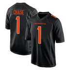 Choea C.Bengals #1 Ja'Marr Chase Player Black Fashion Game Stitched Jerseys
