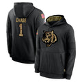 Choea C.Bengals #1 Ja'Marr Chase Player Black Salute to Service Pullover Hoodies Limited Stitched Jerseys