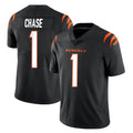 Choea C.Bengals #1 Ja'Marr Chase Player Black Vapor Untouchable Limited Home Game Stitched Jerseys