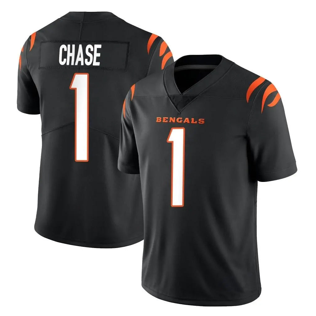 Choea C.Bengals #1 Ja'Marr Chase Player Black Vapor Untouchable Limited Home Game Stitched Jerseys