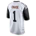 Choea C.Bengals #1 Ja'Marr Chase Player White Alternate Home Game Stitched Jerseys