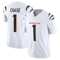 Choea C.Bengals #1 Ja'Marr Chase Player White Vapor F.U.S.E. Limited Home Game Stitched Jerseys