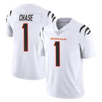 Choea C.Bengals #1 Ja'Marr Chase Player White Vapor Untouchable Limited Home Game Stitched Jerseys